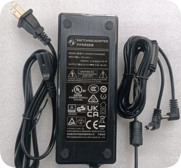 *Brand NEW*Genuine FJ Dual-Connector Hoega 20V 4.8A Power Adapter Model FJ-SW202720004800D Power Supply